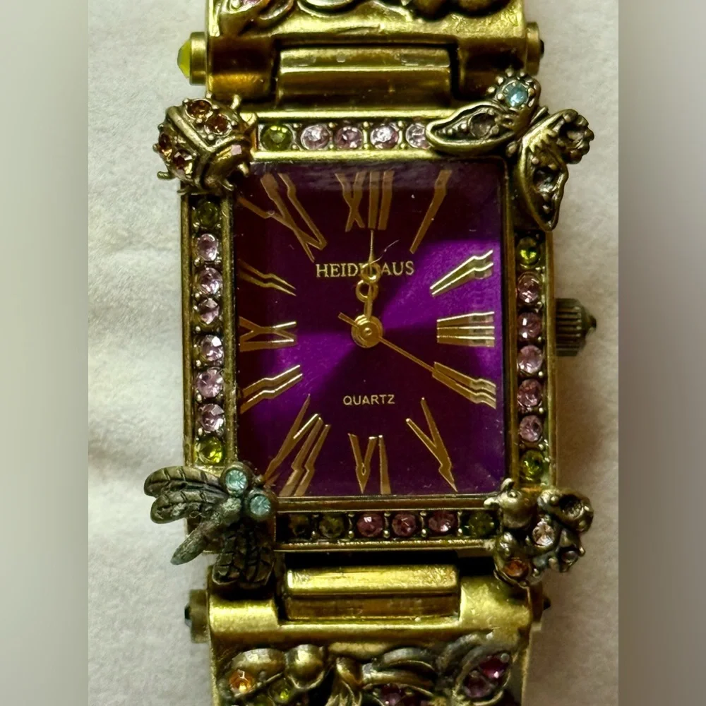 Heidi Daus ~ Butterfly🦋Dragonfly Bumblebee 🐝 Ladybug 🐞 Swarovski Crystal Cuff - Picture 3 of 11